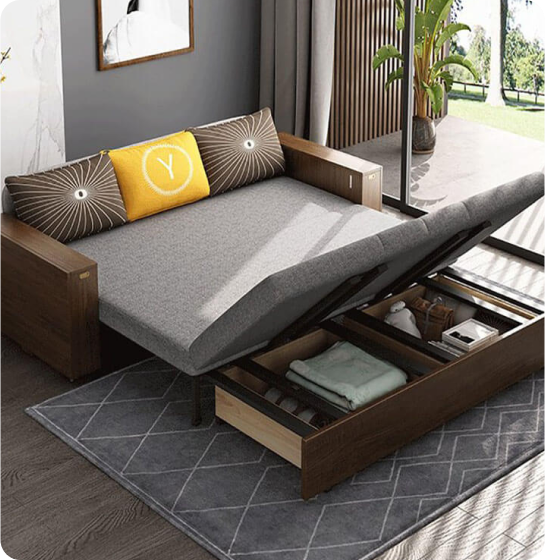 sofa come bed with storage